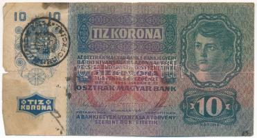 1915. 10K fekete "ROMANIA TIMBRU SPECIAL" felülbélyegzéssel T:F,VG fo.