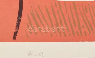 Misch Ádám (1935-1995): Motívumok (cím nélkül). Szitanyomat, papír, jelzett, művészpéldány e.a. jelz...