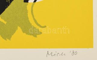 Misch Ádám (1935-1995): Motívumok (cím nélkül). Szitanyomat, papír, jelzett, művészpéldány e.a. jelz...