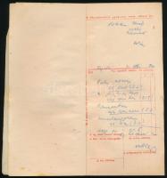 1943 M. Kir. Államvasutak Betegségi Biztosító Intézete, Orvosi vényfüzet, bejegyzésekkel, kissé folt...