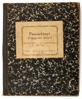 1923-1931 Szeged, Erdélyi István ácsmester pénztárkönyve, benne több év bevételi-kiadási jegyzékeive...