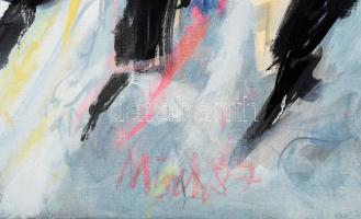 Misch Ádám (1935-1995): Már megint, 1987. Akril, vászon, jelezve középen lent, hátoldalán Misch Ádám...