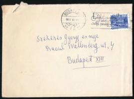 1968 Károlyi Mihályné Andrássy Katinka (1892-1985) saját kezű sorai egy gálaestre szóló meghívón Sze...