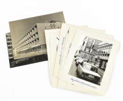 cca 1960-1980 Szeged a szocializmus idején, 11 db nagyméretű fotó, feliratozva, vegyes állapotban, 24x18 cm és 33x23 cm között