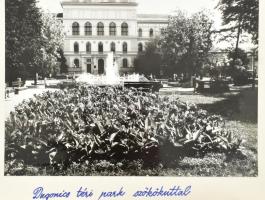 cca 1960-1980 Szeged a szocializmus idején, 11 db nagyméretű fotó, feliratozva, vegyes állapotban, 2...
