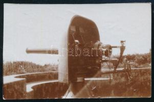 cca 1916 Monarchiás ágyú fényképe, fotó, 4×6,5 cm