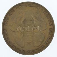 1984. "Magyar Osztrák Urológus Társaság ülése Győr 1984" kétoldalas, öntött bronz emlékérem (63mm) T:1-