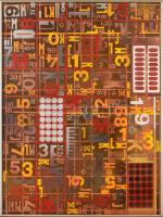Haraszty István (1934-2022): Jönnek a hírek, 2006. Akril, farost, jelzett a hátoldalán, keretben, 80×60