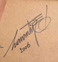 Haraszty István (1934-2022): Jönnek a hírek, 2006. Akril, farost, jelzett a hátoldalán, keretben, 80...