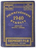 1940 Filmművészeti évkönyv. XXI. évf. Szerk.: Lajta Andor. Bp., 1940, Szerzői kiadás, XXIV+307 p. Korabeli reklámokkal. Kiadói félvászon-kötésben, kissé kopott borítóval, kissé laza fűzéssel, egy kijáró lappal.