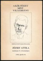 József Attila: Az istenek halnak, az ember él. Tárgyi kritikai tanulmány Babits Mihály verseskötetéről. Bp., 1992, Balassi Kiadó, 16 p. Reprint kiadás! Kiadói tűzött papírkötés, kiadói papírborítóban. József Attila híres-hírhedt, eredetileg A Toll c. folyóirat 1930. január 10-i számában megjelent tanulmányának hasonmás kiadása, amely a Petőfi Irodalmi Múzeum által József Attila halálának 55. évfordulójára rendezett kiállítás alkalmából került újból kiadásra.