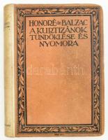 Honoré de Balzac: A kurtizánok tündöklése és nyomora. II. köt. Ford.: Lányi Viktor. Nagy írók - Nagy Írások I. sorozat II. köt. Bp.,(1920), Genius,(Weiss L. és F.-ny.), 4+301+3 p. Végh Gusztáv iparművész címlapjával és könyvdíszeivel. Kiadói fatáblás fénylemez-kötés, Gottermayer-kötés, kopott borítóval.   Megjelent 1500 számozott példányban... "Ebből a könyvből az első 300 példány merített papíron készült, I-L-ig amatőr könyvgyűjtők részére Végh Gusztáv tervei szerint egész pergament kötésben, az 51-300-ig számu példányokat fénylemez kötésben hozta forgalomba a kiadó." Számozott (260./1500) példányban.