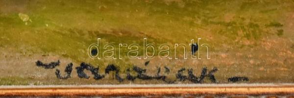 Várdeák Ferenc (1897-1971): Tájkép (Budai hegyek környéke?). Olaj, vászon. Jelezve jobbra középen le...