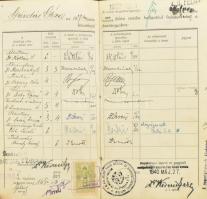 1911-1968 Tanulmányi értesítők, leckekönyvek, 11 db, számos aláírással, köztük Kövessi Ferenc (1875-...