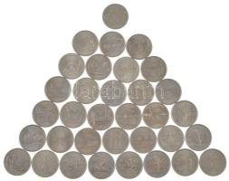 Amerikai Egyesült Államok 1999-2008. 25c Cu-Ni "50 Állam negyeddollárosok" (32xklf) + 2014-2015. 25c Cu-Ni "Gyönyörű Amerika" (2xklf) T:AU,XF USA 1999-2008. 25 Cents Cu-Ni "50 States Quarters" (32xdiff) + 2014-2015. 25 Cents Cu-Ni "America the Beautiful " (2xdiff) C:AU,XF