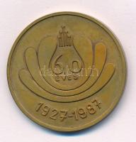 1987. "60 éves a Hajdúszoboszlói Gyógyfürdő 1927-1987" kétoldalas bronz emlékérem kapszulá...