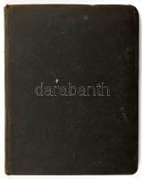 cca 1890-1910 Építészeti jegyzetek, kézzel írt füzet, igényes rajzokkal, egy-két oldal híján teleírv...