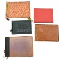 5 db régi / retró fotóalbum, vegyes állapotban, 25x18 cm és 35x25 cm között