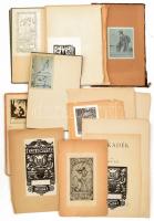 13 db vegyes ex libris, könyvborítókon / címlapokon