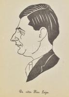 cca 1930-1940 Dönczy Lukács Ödön: Borsod vármegye tisztviselőkarának karikaturái. Hozzákötve: ,,Erzs...