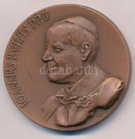 Kiss Nagy András (1930-1997) 1990. "Joannes Paulus PP.II /  ORATORIUM IN HON. MAGNAE DOMINAE HUNGARORUM BENEDIXIT DIE VIII OCT. MCMLXXX" kétoldalas bronz emlékérem (50mm) T:1- karc