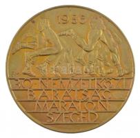 Fritz Mihály (1947-) 1986. "30. Nemzetközi Barátság Maraton - Szeged" egyoldalas bronz eml...