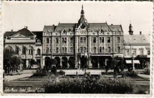 1937 Szatmárnémeti, Szatmár, Satu Mare; Hotel Dacia szálloda, Szatmár vármegyei takarékpénztár rt., / hotel, savings bank (EK)