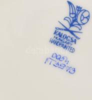 Kalocsai porcelán bonbonniere, dísztál, hamutálak, sótartó, gyertyatartó, stb össz 10 db Maricás, je...