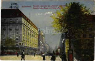 Budapest V. Kossuth Lajos utca az Astoria szállodával, villamos (Rb)