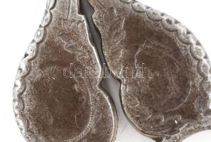 XIX. sz. vége. Solingen Geschmiedet antik olló, Ferenc József és Erzsébet királyné arcképével díszít...