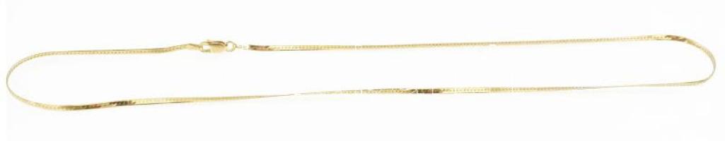 Aranyozott ezüst(Ag) nyaklánc, jelzett, h: 46 cm, nettó: 3,4 g