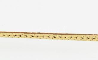 Aranyozott ezüst(Ag) nyaklánc, jelzett, h: 46 cm, nettó: 3,4 g