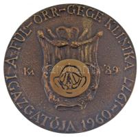 Kalmár Márton (1946-) 1989. "Szabon József emlékérem / A fül-orr-gége klinika igazgatója 1960-1...