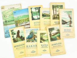 10 db magyar turistatérkép, vegyes állapotban
