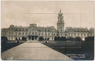 Keszthely, Festetics kastély. leporellólap 10 képpel, Mérei Ignác kiadása (EK)