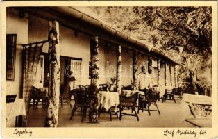 1938 Lepsény, Gróf Nádasdy ház, étterem, pincér (EK)