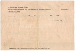 1959. "SZÖVOSZ - Földművesszövetkezeti Részjegy" névre szóló részjegye 50Ft-ról, kitöltve,...