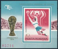 Labdarúgó-világbajnokság, Argentína vágott blokk, World Cup Argentina imperforated block