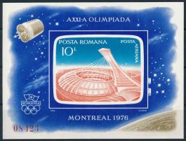 1976 Montreali nyári olimpia vágott blokk Mi 136