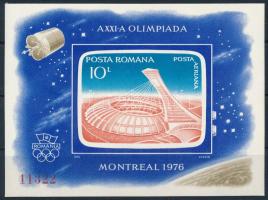 1976 Montreali nyári olimpia vágott blokk Mi 136