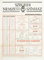 1982-1983 Szegedi Nemzeti Színház 2 db plakátja, hajtva, 83x59,5 cm és 68x50 cm