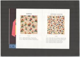 cca 1930 Eton Rural Fabrics, 2 db reklámprospektus, kartonra ragasztva, teljes méret: 25x35 cm