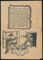 cca 1946-1950 Glória Kereskedelmi Rt. osztálysorsjáték reklámlap, kissé sérült