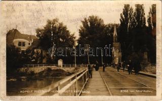 Pöstyén, Piestany; Velky most s kaplnkou / híd, kápolna / spa, bridge, chapel (fa)