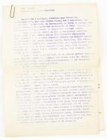 Csoóri Sándor: Búcsúzunk Cs. Szabó Lászlótól. Cs. Szabó László (1905-1984) Kossuth-díjas író, kritikus temetésére írt gyászbeszéd, 5 gépelt oldal