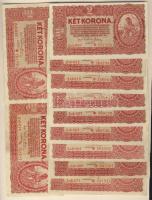 1920. 2K (11x) benne sorszámvariánsok T:II,III + 1936. 10P (2x) T:II,II+