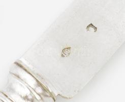 Ezüst(Ag) gyümölcskés csont nyéllel, jelzett, h: 20 cm, bruttó: 28,5 g