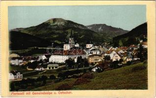 Mariazell, Gemeindealpe u. Oetscher. / general view, from postcard booklet