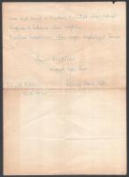 1943 Telbisz Imre százados, a kecskeméti közelfelderítő repülőszázad parancsnokának hazaküldött leve...