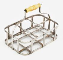 Ezüst(Ag) monogramos vodkás készlet, jelzett, m: cm, bruttó: 144,6 g